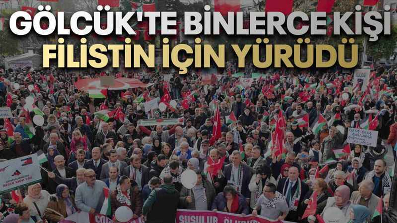 Gölcük'te binlerce kişi Filistin için yürüdü